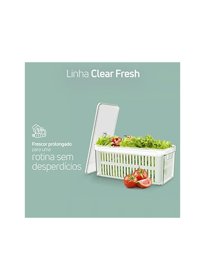 S-TOP Clear Fresh Organizer with Basket, 5 Liter Capacity, Natural - Image 4