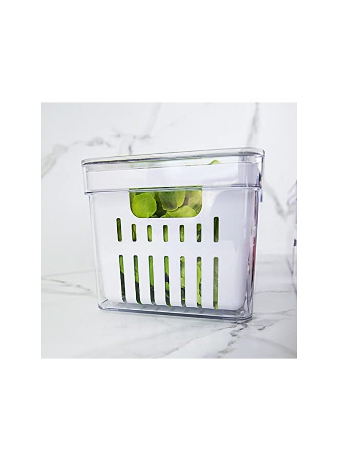 S-TOP Clear Fresh Organizer with Basket, 5 Liter Capacity, Natural - Image 3