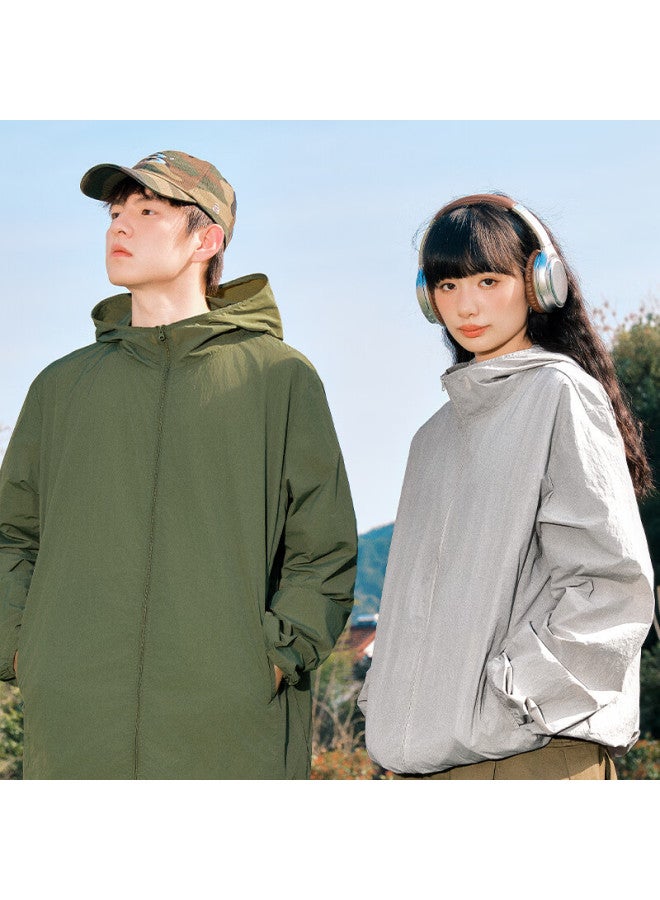 Mingchuang Youpin Miniso Outdoor Ice Silk Sun Protection Clothing For Men Summer New Anti-uv Loose Men's Sun Protection Clothing Z Grey L - Image 2