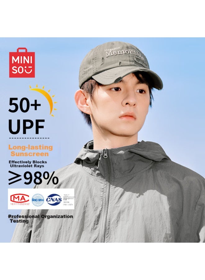 Mingchuang Youpin Miniso Outdoor Ice Silk Sun Protection Clothing For Men Summer New Anti-uv Loose Men's Sun Protection Clothing Z Grey L - Image 1