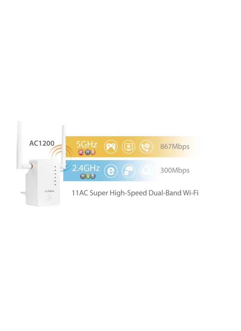 AC1200 Dual-Band Home Roaming Wi-Fi Upgrade Extender