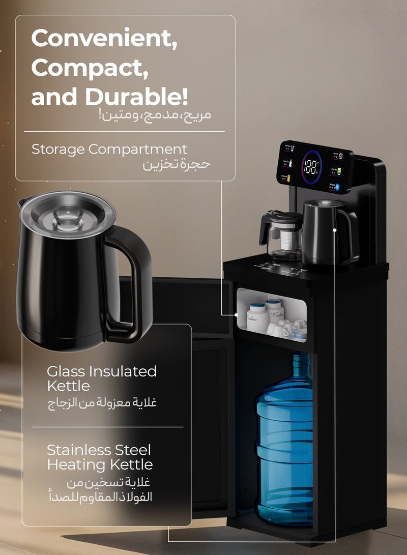 جرين ليون جهاز توزيع المياه الذكي، آلة بار الشاي، شاشة تعمل باللمس، تحكم عن بُعد، غلاية من الفولاذ المقاوم للصدأ، جهاز مياه ساخنة وباردة تحميل من الأسفل، غليان سريع للاستخدام المنزلي والتجاري - Image 4