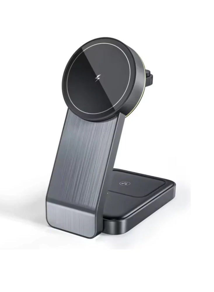 Taalk Z Flip 1 Magnetic Foldable Wireless Charger – 3-in-1 Travel Charger Pad for iPhone 15 Pro Max, AirPods, and iWatch - Image 1