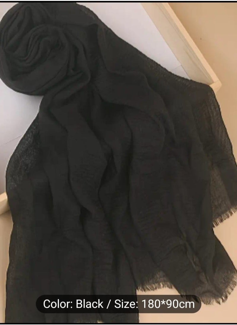 Generic - Elegant Muslim-Style Headscarf: Soft, Breathable, And Perfect for Everyday Wear - Women'S Middle Eastern Traditional Clothing - Lightweight And Adjustable - Suitable for Women'S Day And Other Occasions - Image 1