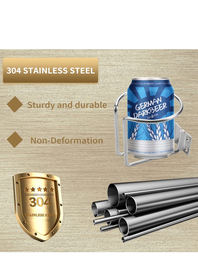 SYOSI 4 Pcs Boat Cup Holder, Stainless Steel Boat Ring Cup, Drink Holder Universal Drink Holder for Marine Yacht Truck RV Car Trailer Hardware - Image 2