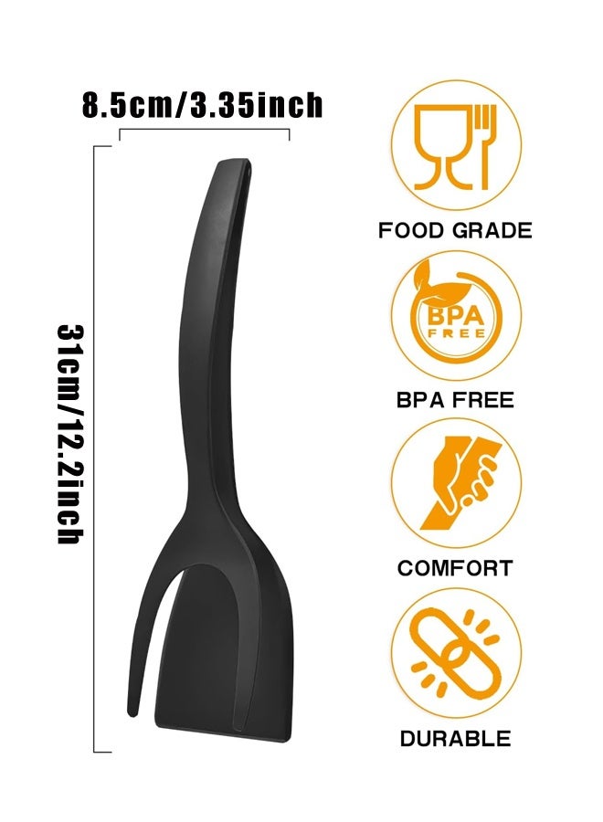 2 PCS 2 in 1 Grip and Flip Spatula Tongs Spatulas for Kitchen use Eggflipper Spatulaflipper Eggturner Pancake Fish French - Image 2
