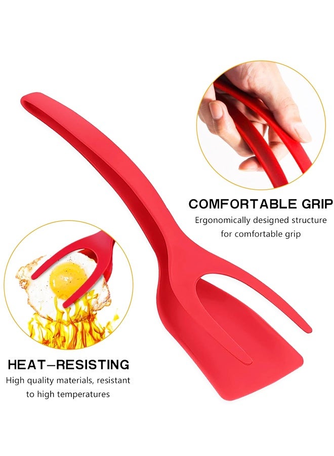 2 PCS 2 in 1 Grip and Flip Spatula Tongs Spatulas for Kitchen use Eggflipper Spatulaflipper Eggturner Pancake Fish French - Image 3