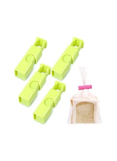 PULABO 1 Pack of 4 Pieces Food Sealing Clips, Bread Bag Clips Superior Locking Type Bag Clip, Pocket Sealing Clamp for Food, Bread Bag Popular