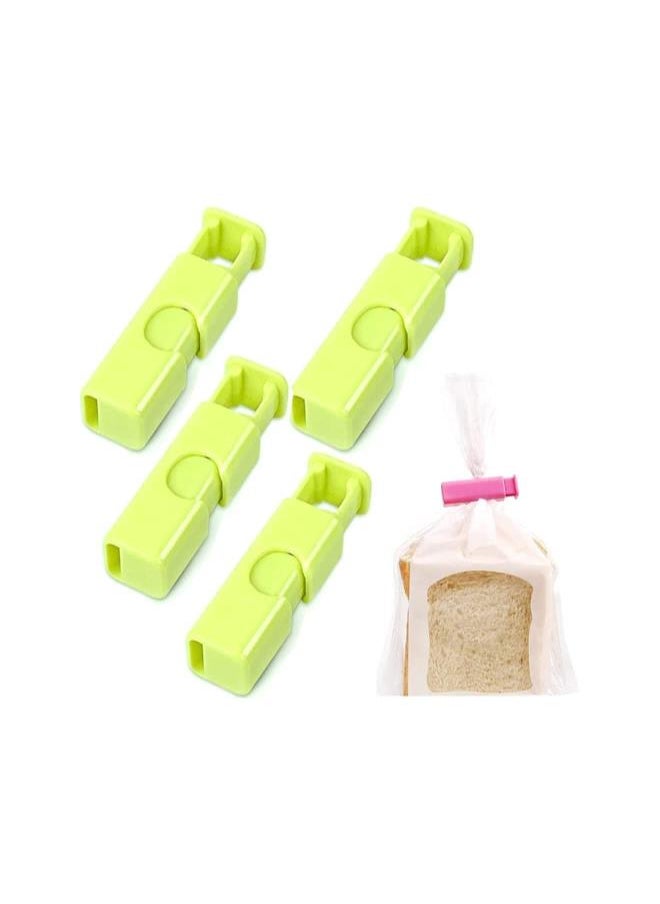 Generic - PULABO 1 Pack of 4 Pieces Food Sealing Clips, Bread Bag Clips Superior Locking Type Bag Clip, Pocket Sealing Clamp for Food, Bread Bag Popular - Image 1