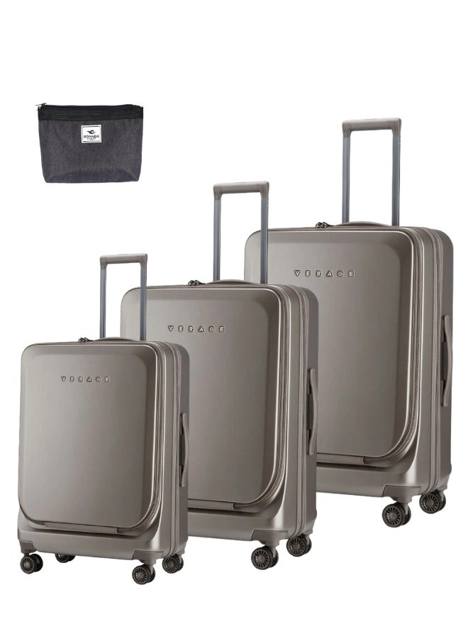 Verage  Vearge Hideside Luggage Set of 3 Hideside Duble Zipper  - Image 1