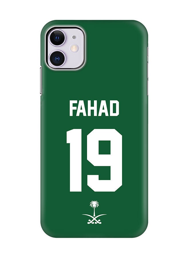 Stylizedd Slim Cover for Apple iPhone 11 Case Snap Classic Series Mobile Cover Hard PC Shield Matte Finish Print -Saudi Arabia-Player-Fahad - Image 1