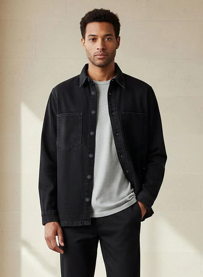 Splash FAV Men Regular Fit Collared Denim Long Sleeves Shirt