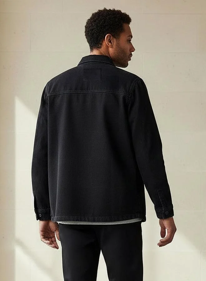 Splash FAV Men Regular Fit Collared Denim Long Sleeves Shirt