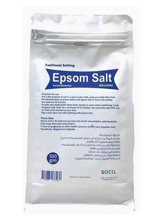 SOCA Epsom Salt - Traditional Bathing Original 500g - Image 2