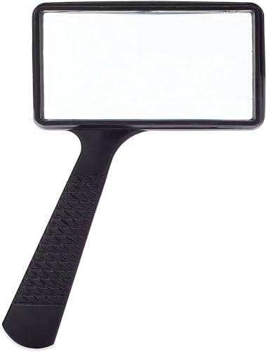 MagnifyLabs Jumbo Rectangular Handheld Magnifying Glass (3X Magnification) – Scratch Resistant Glass Lens - Large Horizontal Viewing Area - Image 1