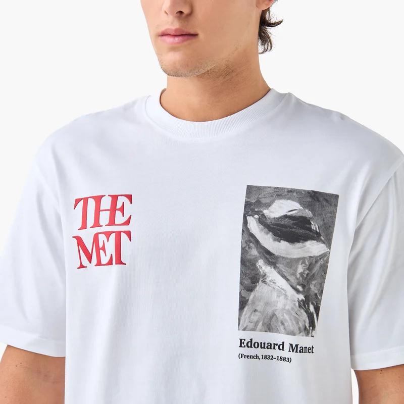 SP Characters Edouard Manet Print T-shirt with Crew Neck