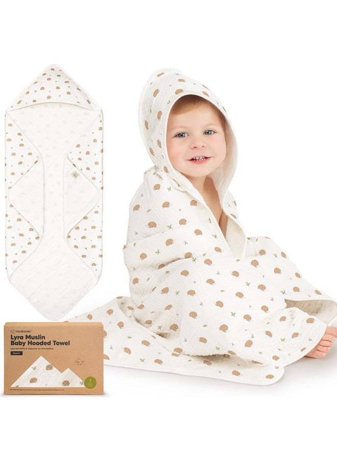 KeaBabies Muslin Baby Bath Towels with Hood for Girls, Boys, Large Organic Cotton Hooded Baby Towels for Newborns, Toddlers, Infant, Kids, Soft Absorbent Newborn Bath Essentials Gift Set (Bruce) - Image 1