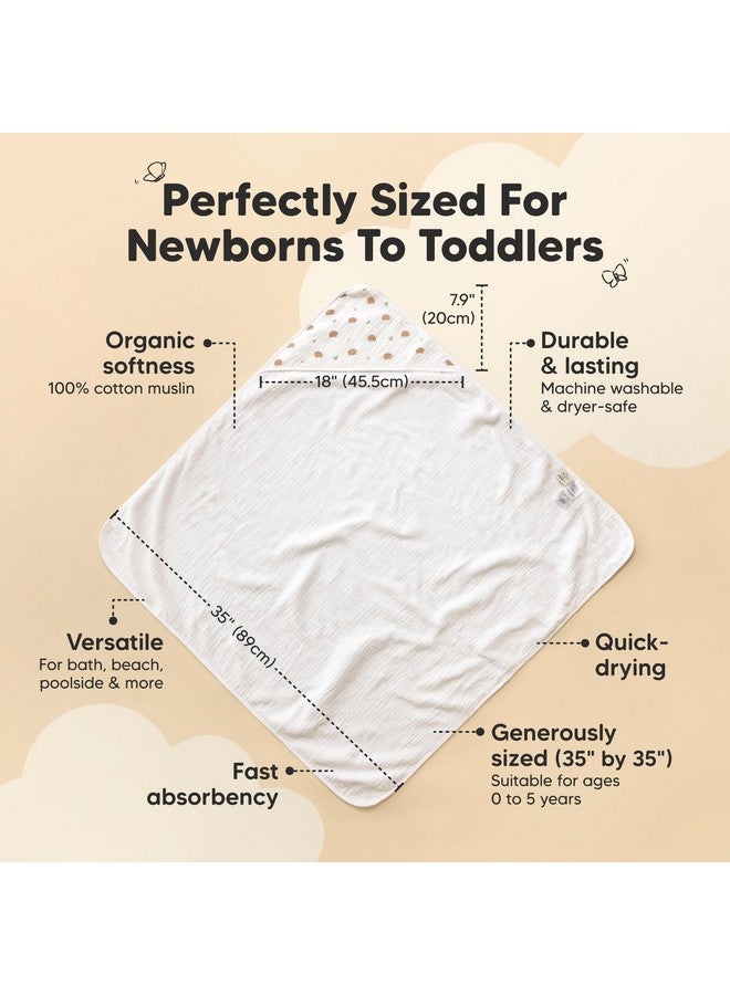 KeaBabies Muslin Baby Bath Towels with Hood for Girls, Boys, Large Organic Cotton Hooded Baby Towels for Newborns, Toddlers, Infant, Kids, Soft Absorbent Newborn Bath Essentials Gift Set (Bruce) - Image 3