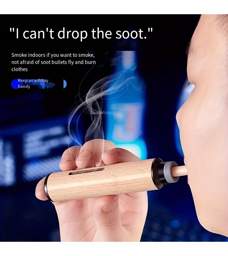 Golden Natural Wood Car Office Accessory Designed For Smoke Prevention Small Easy Carry 1pc - Image 5