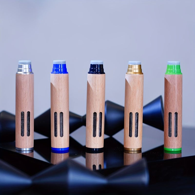 Golden Natural Wood Car Office Accessory Designed For Smoke Prevention Small Easy Carry 1pc - Image 1