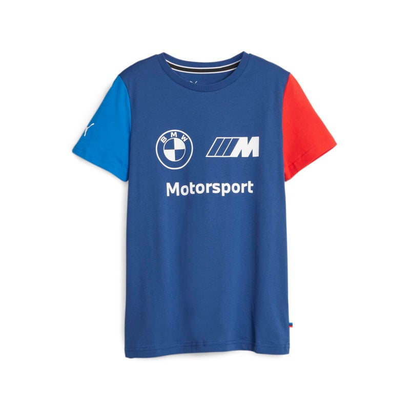 PUMA BMW M Motorsports Kids Essentials Logo Tee, PRO Blue-M Color, X-Large - Image 5