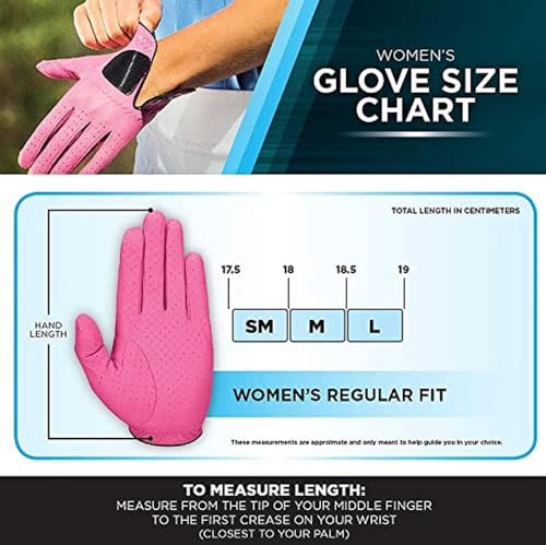 Callaway Golf Opti Color Glove (Worn on Left Hand, Ladies, Large, Pink) - Image 2