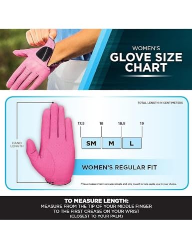 Callaway Golf Opti Color Glove (Worn on Left Hand, Ladies, Large, Pink) - Image 3