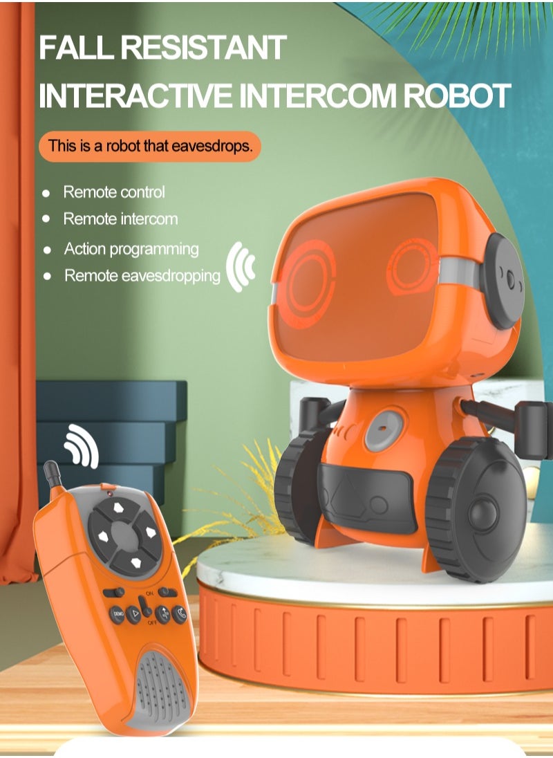 Harvestoy 2.4G Small Orange Lovely Interactive Intercom Remote Control Toy Robot For Kids  - Image 5