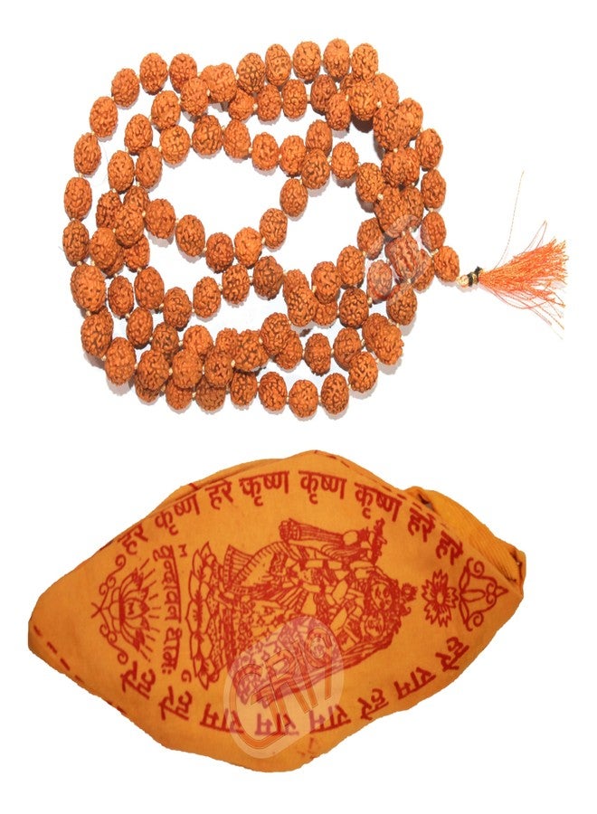 GRI9 Certified Rudraksh Mala with Japa Bag Gaumukhi, Natural Himalayan Genuine Original Rudraksha Rosary Garland Japa Mala, Religious Tibetan Rudraksha Mala Necklace Bracelet Yoga Meditation Bead 10MM - Image 2