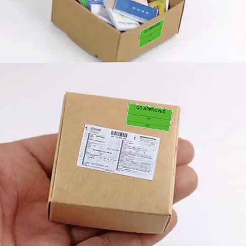 wootile QC Approval Labels Green Quality Control Inventory Stickers 2" x 1" 500 Pcs - Fluorescent Green Label for Warehouse, Inventory, Pallets, Quality Control, Assembly Lines, Manufacturing - Image 5