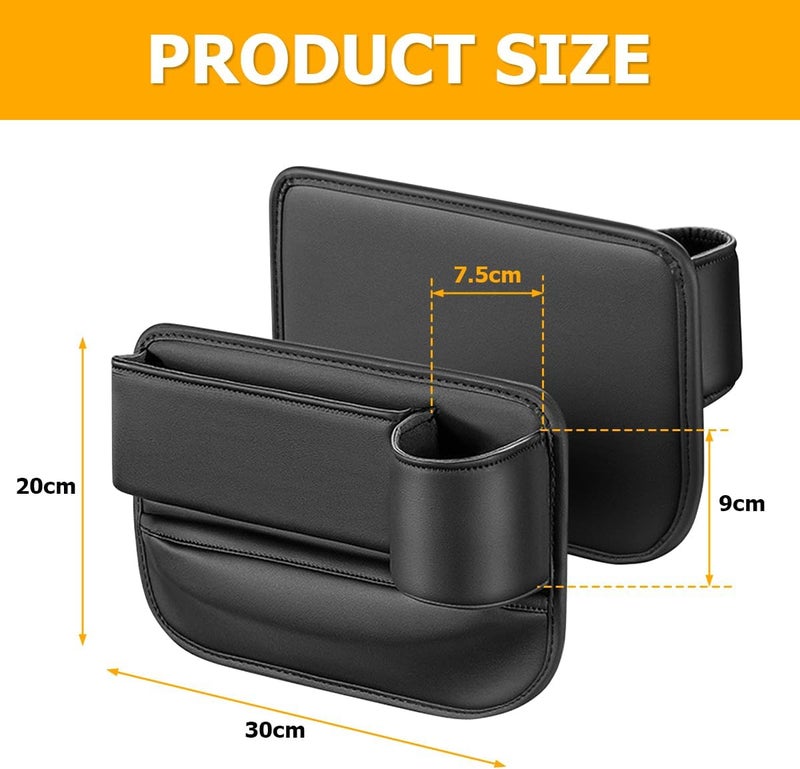 JNNJ Car Seat Storage Box - Faux Leather Organizer with Cable Hole - Image 2