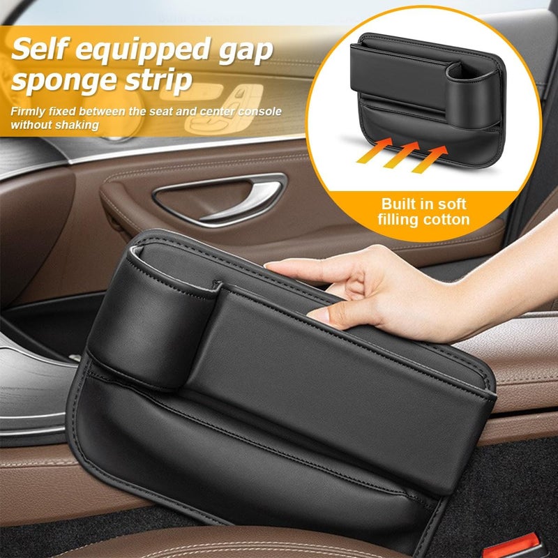 JNNJ Car Seat Storage Box - Faux Leather Organizer with Cable Hole - Image 3
