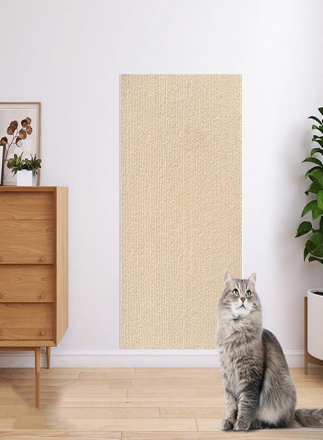VALUEVIBES ملصقات جدارية فاخرة لتسلق القطط - لوح خدش من السيزال لا يتساقط منه الوبر للقطط | واقي أريكة عمودي مضاد للخدش | لوح مخالب القطط قابل للغسل ووسادة حماية الأثاث (60 × 100) - Image 1