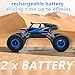 Cheerwing 118 Rock Crawler 24Ghz Remote Control Car 4WD Off Road RC Monster Truck 2 Battery Blue - Image 2
