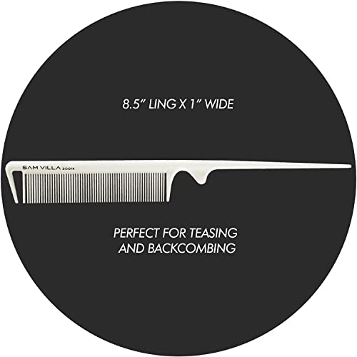 Sam Villa Signature Series Rat Tail Comb Cutting, Styling & Teasing Comb - Image 4