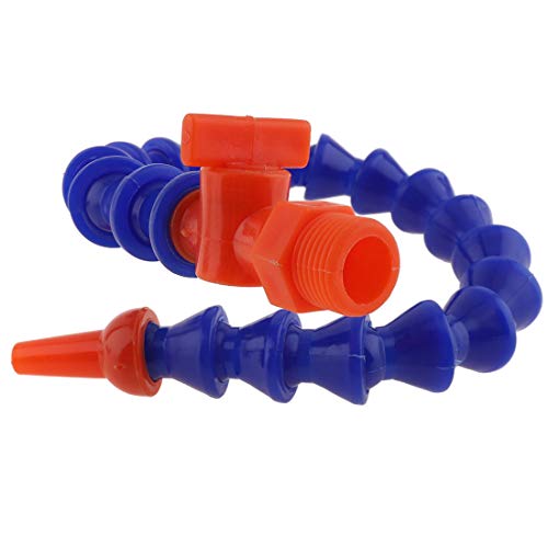 ChgImposs 1/4" Thread Flexible Water Oil Coolant Pipe Hose, Round Nozzle Adjustable Plastic Cooling Tube with Switch for CNC Machine/Milling/Lathe/Hydraulic Machinery/Water Cooling System - Image 2