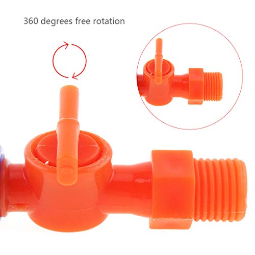 ChgImposs 1/4" Thread Flexible Water Oil Coolant Pipe Hose, Round Nozzle Adjustable Plastic Cooling Tube with Switch for CNC Machine/Milling/Lathe/Hydraulic Machinery/Water Cooling System - Image 3