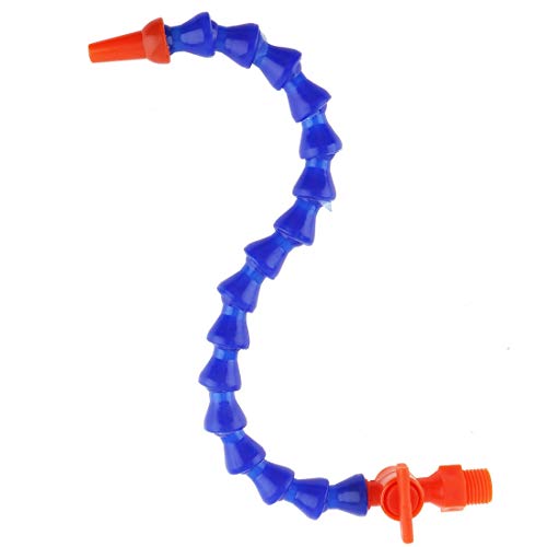 ChgImposs 1/4" Thread Flexible Water Oil Coolant Pipe Hose, Round Nozzle Adjustable Plastic Cooling Tube with Switch for CNC Machine/Milling/Lathe/Hydraulic Machinery/Water Cooling System - Image 1