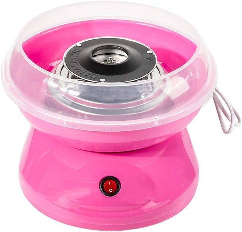 GOPAD GOPAD Cotton Candy Machine Candy Floss Machine Electric Smooth Cotton Candy Maker for Kids Sugar Free Candy with Detachable Splash Guard 10 Bamboo Sticks Sugar Spoon Pink 1 Pcs  - Image 1