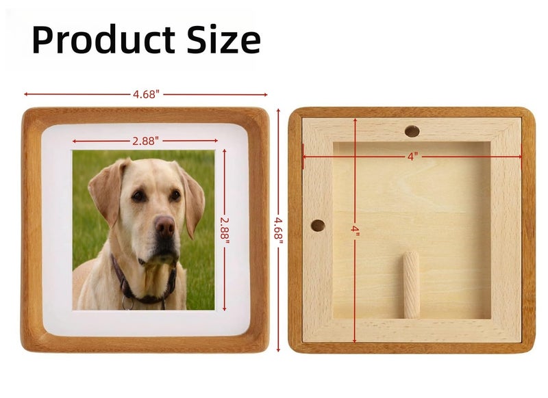 Zibrelte Natural 4x4 Picture Frame Wood with Mat for Pictures 3x3 or 4x4 Square Wall Photo Frames 4x4 Made of Solid Teak Wood for Tabletop Gallery Wall Hanging - Image 2