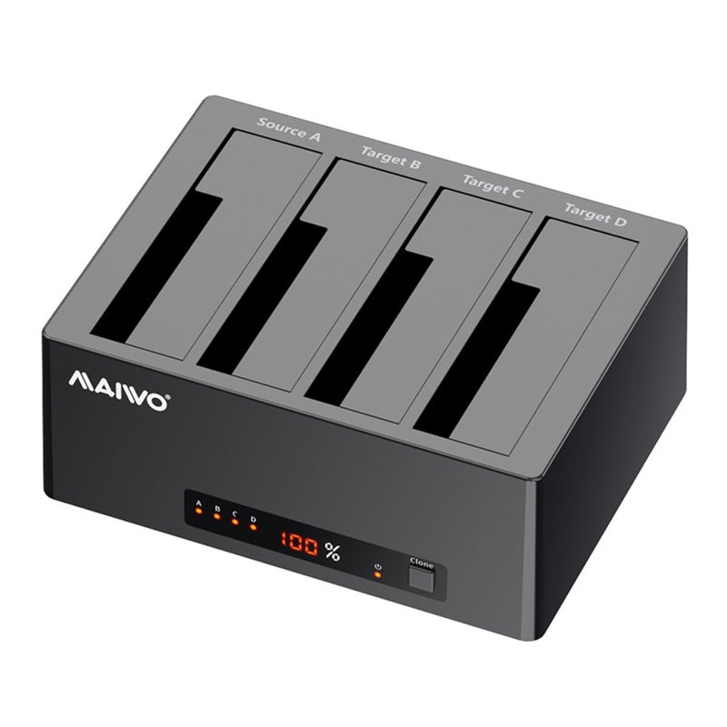 محطة توصيل الأقراص الصلبة MAIWO 4 Bay مع النسخ الاحتياطي غير المتصل لقرص SATA HDD SSD بحجم 25 35 بوصة USB 30 eSATA بسرعة 5Gbps مع UASP سعة 96TB مكرر الأقراص الصلبة الخارجية