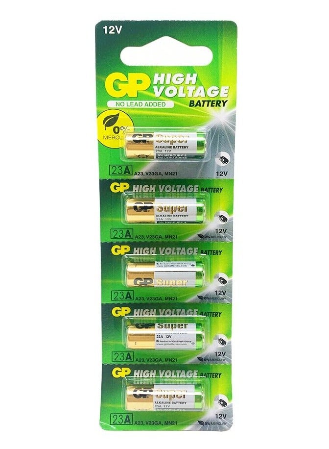 GP Alkaline Battery 12V 23A 5 Pack