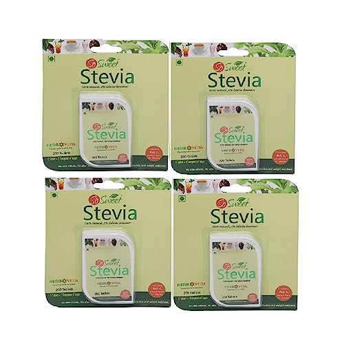So Sweet Stevia Table 200 Sugar Free Natural Zero Calorie Sweeneter -Pack of 4 - Image 1