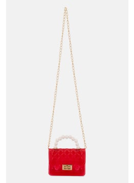 Willow & Ruby Kids Girl Mini Crossbody Purse Quilted Glitter Bag, Hot Pink  - Image 1