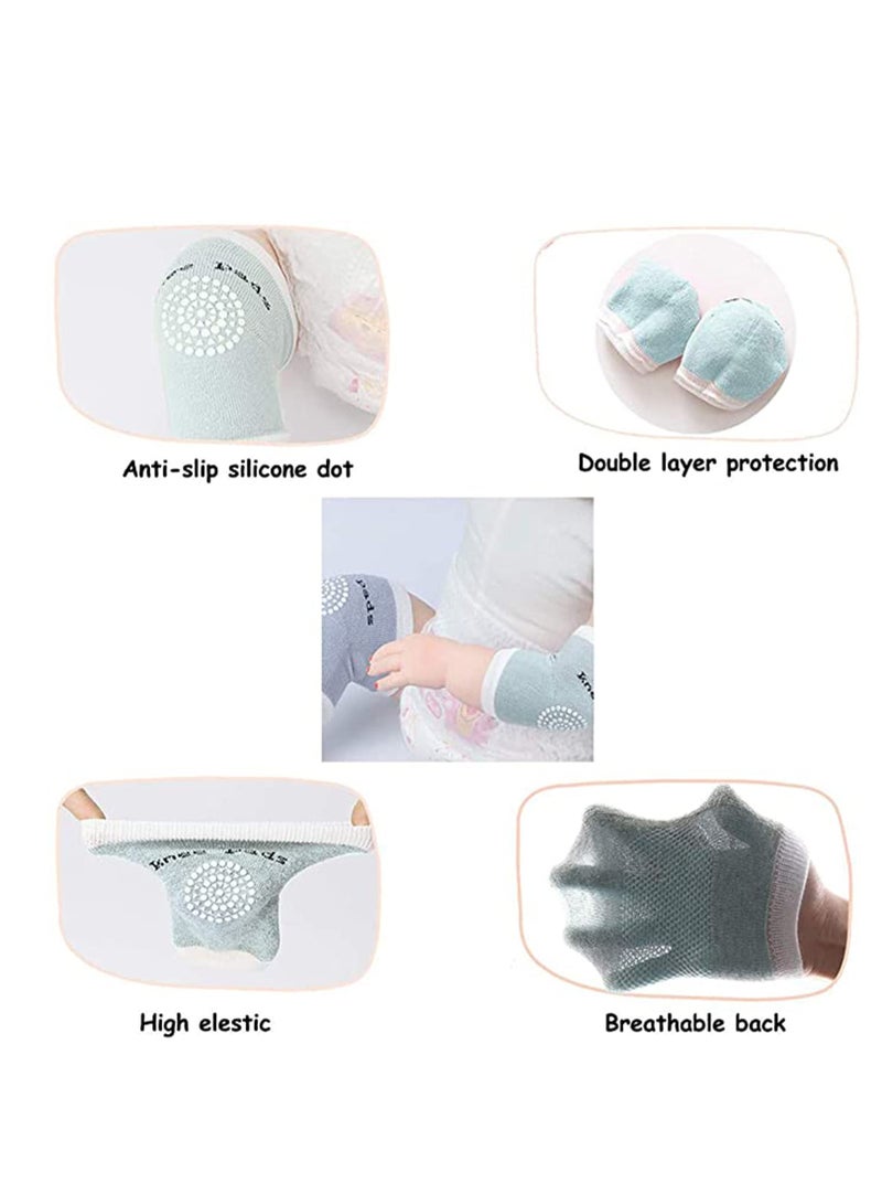 SOLARAE Baby Knee Pads for Crawling Boy Girls Anti Slip Leg Warmers Kids Kneepads and Elbow Anti-Slip Toddlers 5 Pairs - Image 3