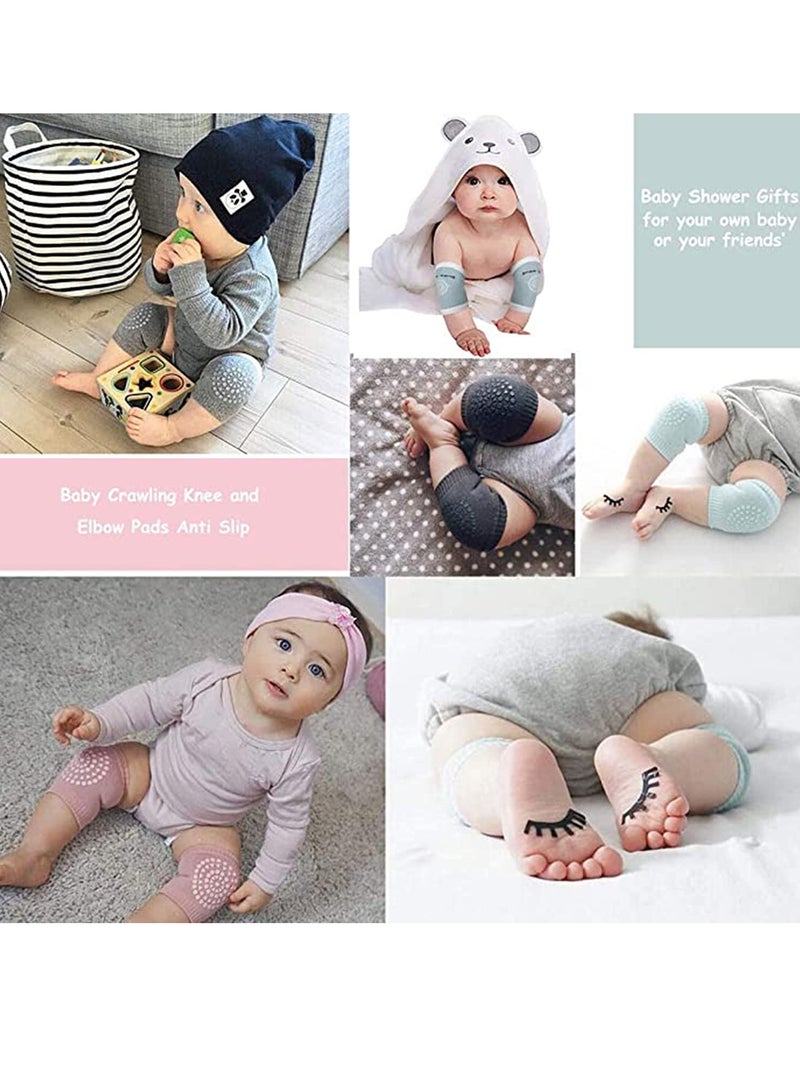 SOLARAE Baby Knee Pads for Crawling Boy Girls Anti Slip Leg Warmers Kids Kneepads and Elbow Anti-Slip Toddlers 5 Pairs - Image 4