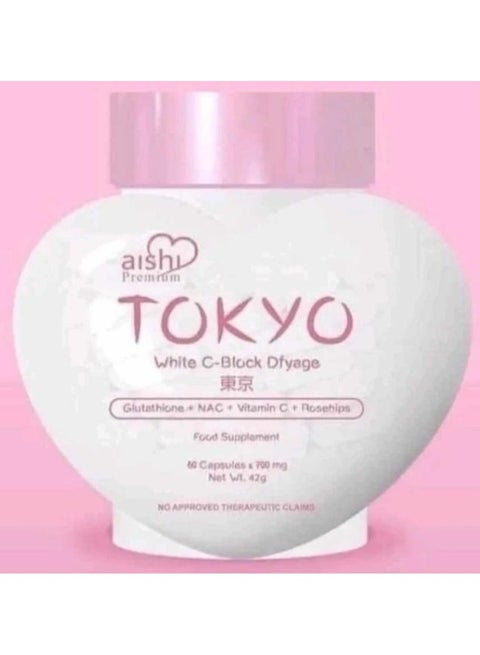 tokyo white glutathione Aishi Tokyo White C-Block Glutathione + NAC + Vitamin C + Rosehips 700 –  Tita Guapa's House of Beauty Products main image 1