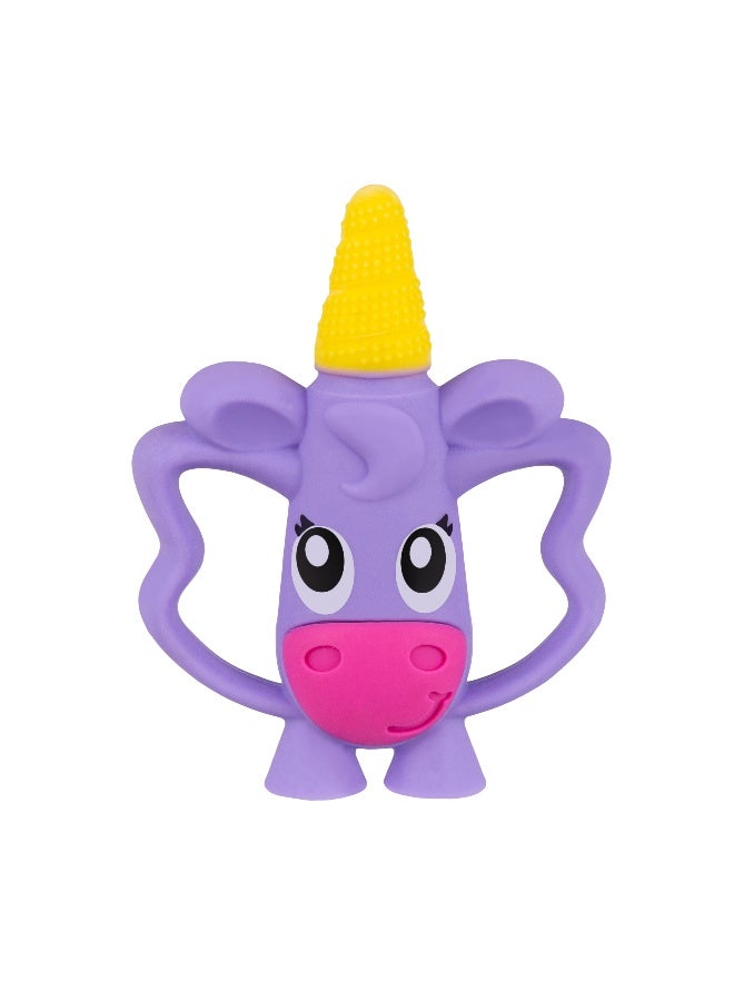 Playgro Stella's Massaging Toothbrush – Baby Teething Toothbrush with Soft Silicone Bristles, Gentle Gum Massage for Infants & Toddlers, Easy-Grip Handle for Oral Care Training - Image 1