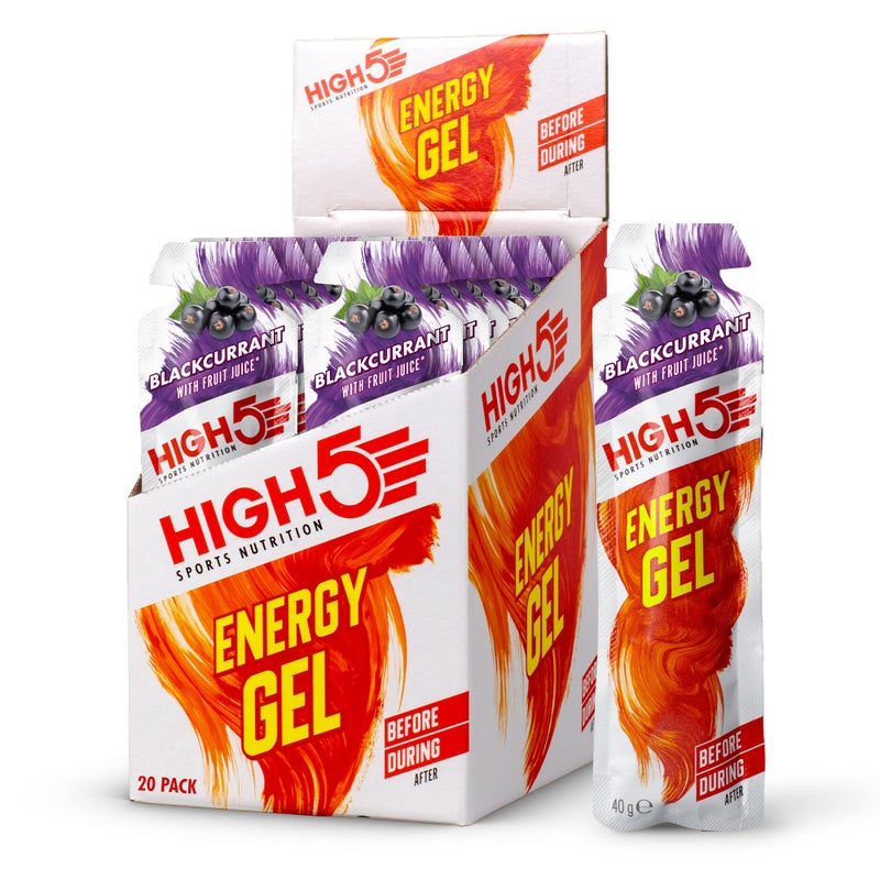 HIGH5 Energy Gels  Quick Release Sports Gels to Power Muscles for Top Performance  Natural Fruit Juice  CaffeineFree  On The Go Energy Boost for Running Cycling and More Blackcurrant 20 x 40g - Image 3