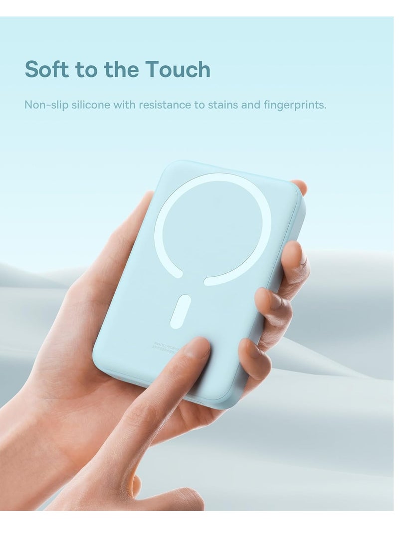 SPECTON 10000mAh Magnetic Mini Power Bank, 30W PD Fast Charger with MagSafe Wireless and USB-C Cable for iPhone 16/15/14/13/12, iPads, Galaxy, Dual Device... - Image 5